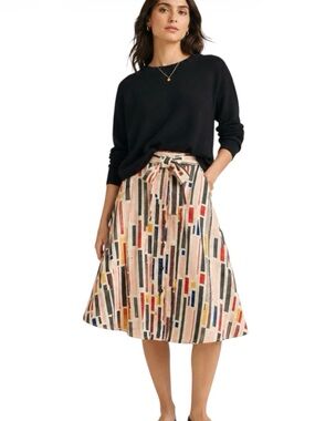 Hutch Anthropologie Willem Skirt 6 Modern  A Line 50s Artsy Mid Century Midi